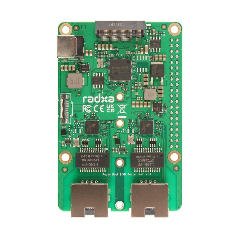 RADXA Dual 2.5GBit Router Hat, M.2, Raspberry 5, Radxa