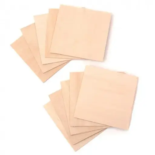 [151755] Snapmaker 1.0 Material Holzscheiben 10er Pack / CNC Material Pack Blank Wood (80 x 80 x 1.5 mm)
